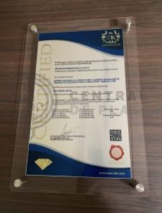 Certificado base acrilico