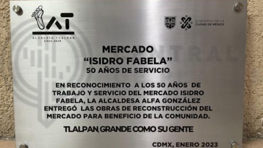 Placa obras públicas